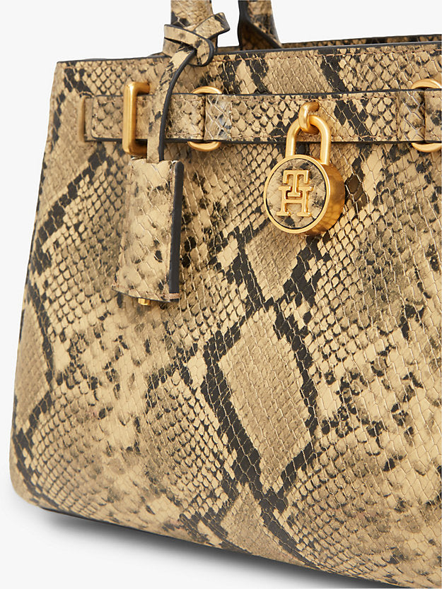 The American Icon Snake Print Leather Tote Bag