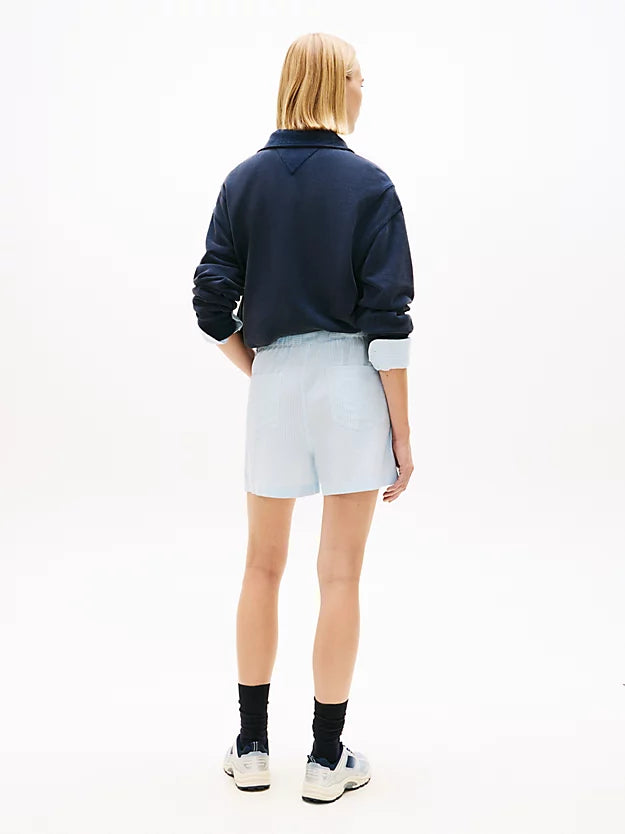 Linen Blend Five-Pocket Shorts