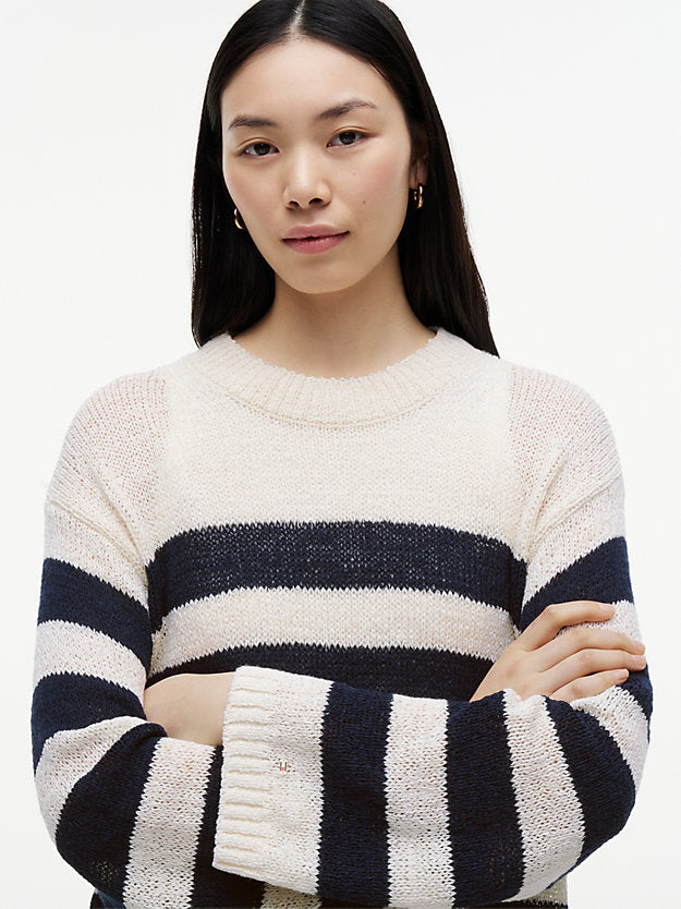 Stripe Relaxed Crew Neck Jumper