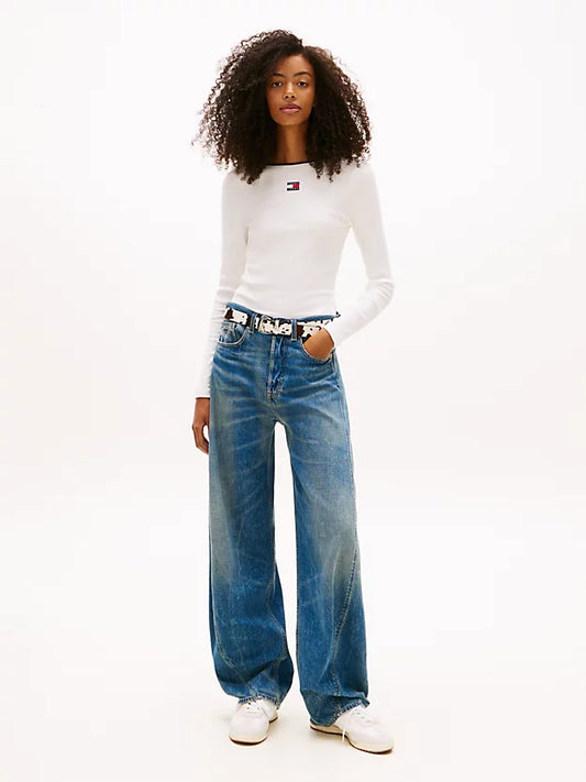 Scoop Back Slim Long Sleeve T-Shirt