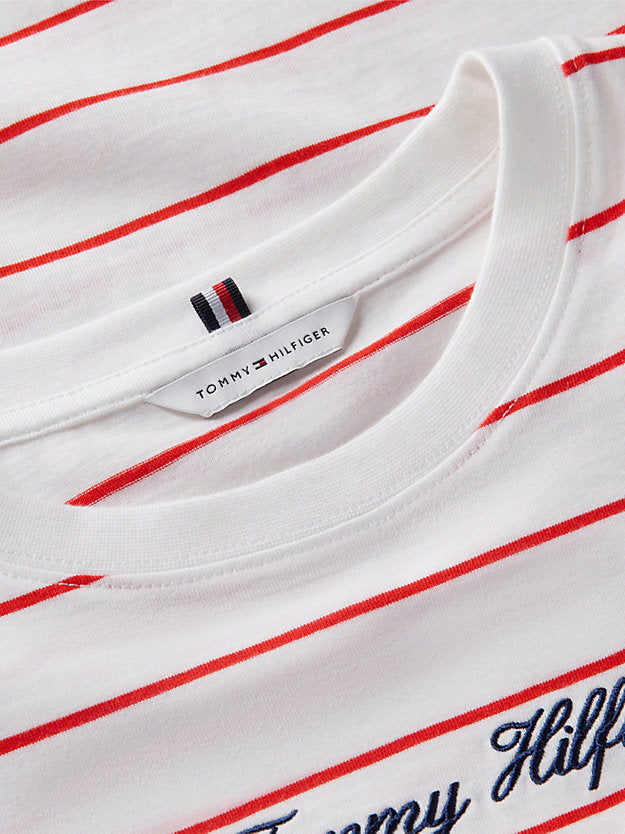 Logo Embroidery Relaxed Crew Neck T-Shirt