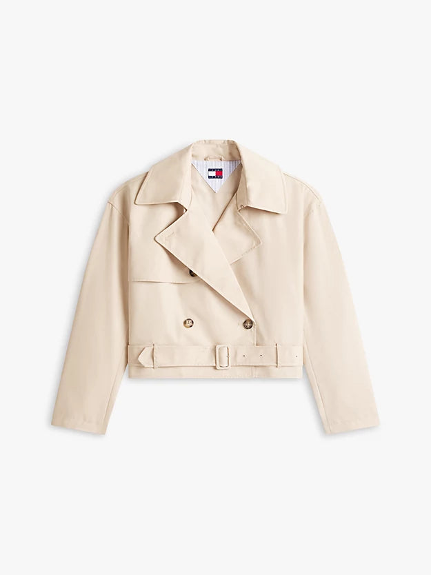 Water Repellent Relaxed Short Trench Coat