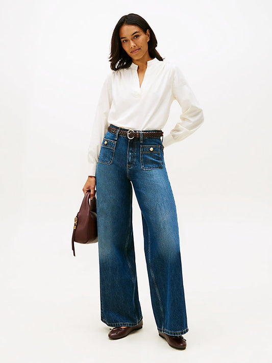 70s High Rise Wide Leg Jeans