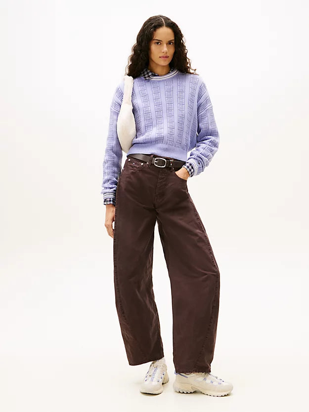 Flag Cable Knit Relaxed Jumper