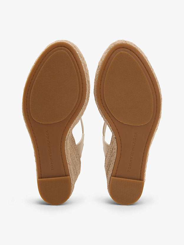 Satin Monogram Wedge Espadrilles