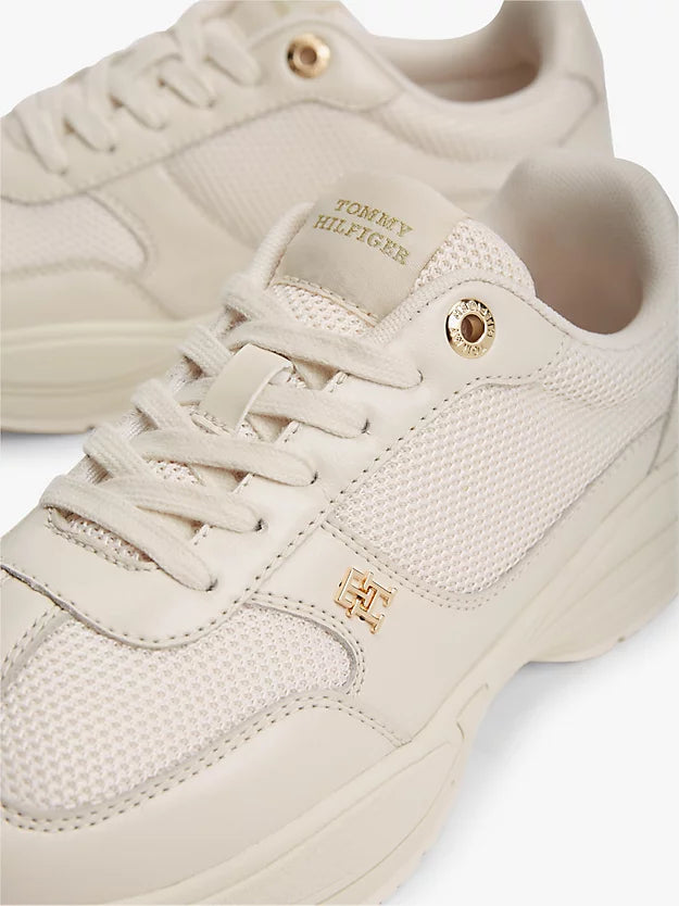Monogram Mixed Texture Leather Trainers