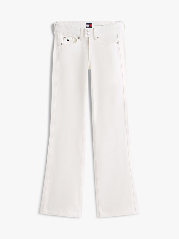 Low Rise Bootcut White Jeans