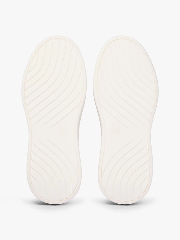 Metallic Heel Leather Platform Trainers