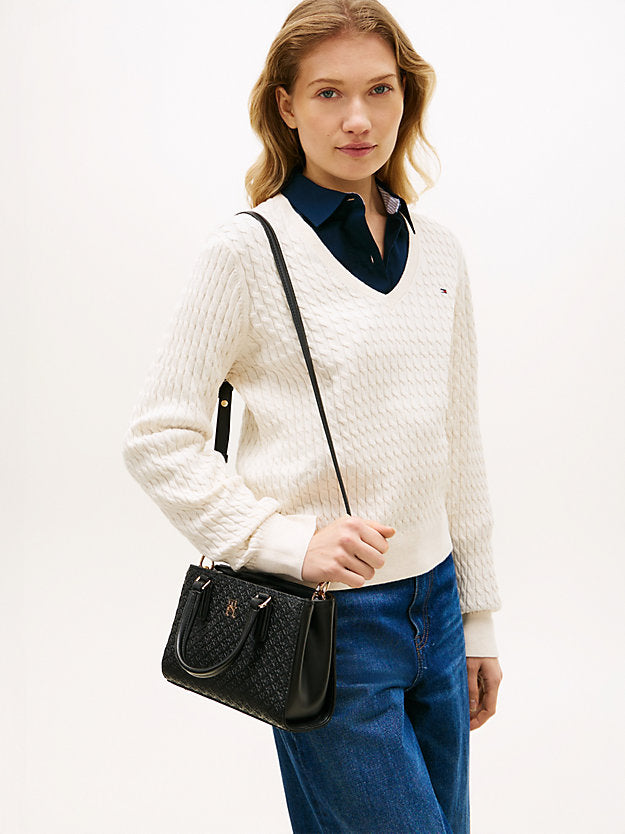 Monogram Crossbody Tote Bag