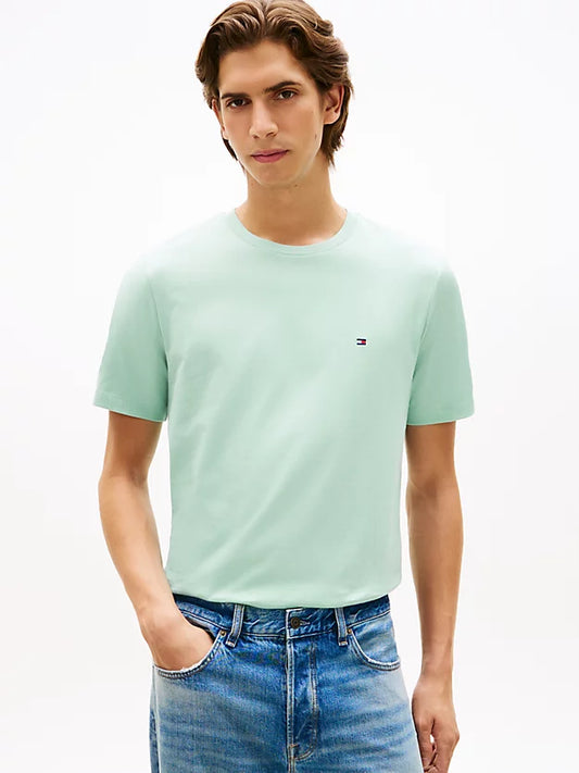 Flag Embroidery Jersey Crew Neck T-Shirt