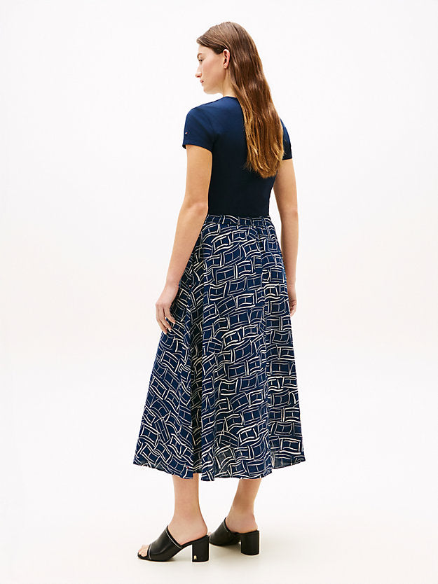 Pure Linen A-Line Midi Skirt
