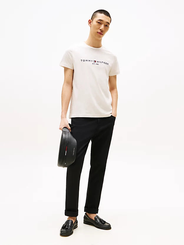 Logo Embroidery Slim Jersey T-Shirt