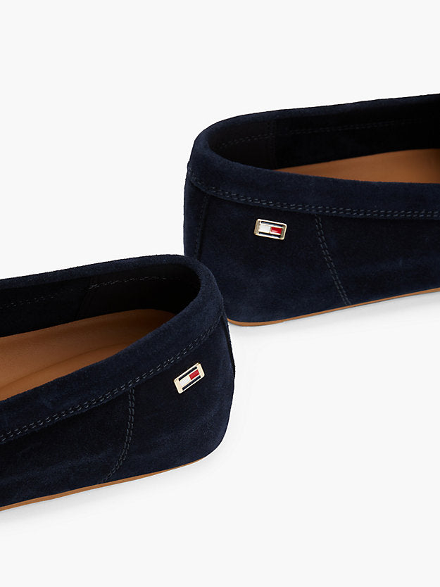Suede Enamel Flag Driver Shoes