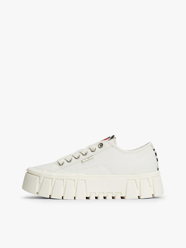 Zebra Print Logo Platform Cupsole Trainers