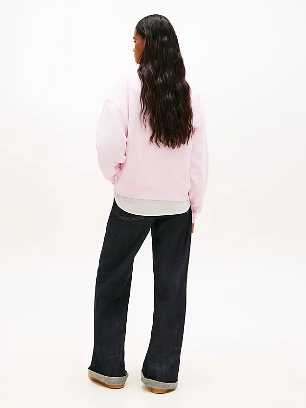 Wavy Flag Sueded Terry Boxy Sweatshirt