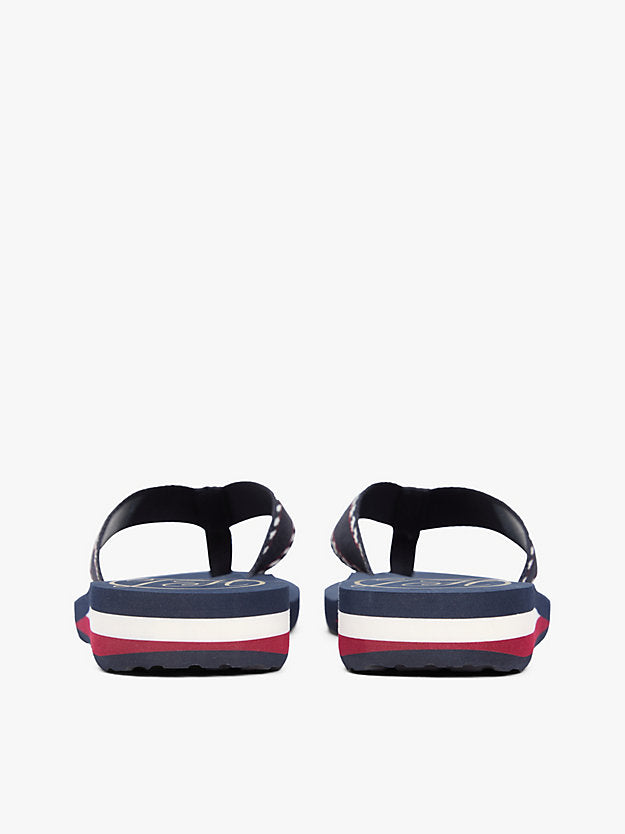 Jacquard Webbing Strap Wedge Flip-Flops