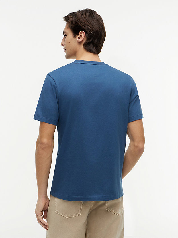 Flag Embroidery Jersey Crew Neck T-Shirt