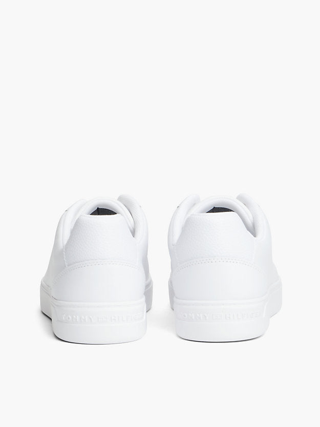 Enamel Flag Leather Court Trainers