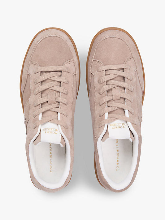 Monogram Suede Court Trainers
