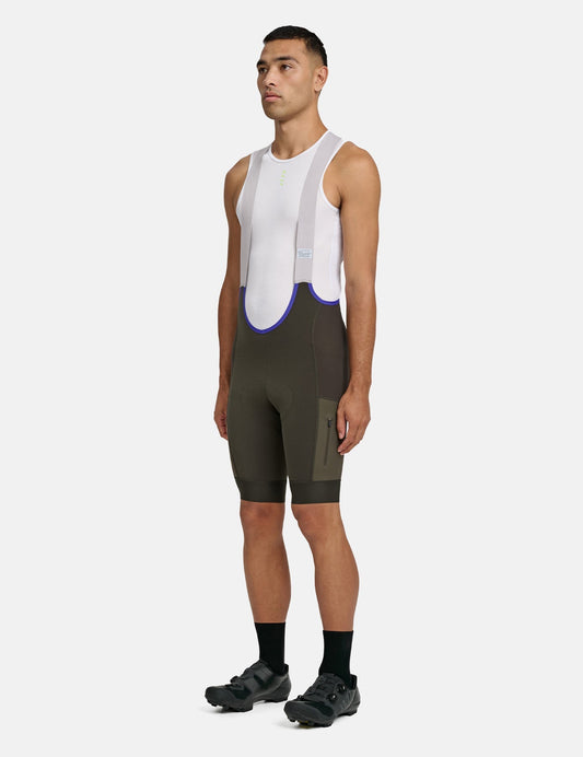 Alt_Road Cargo Bib Shorts - Burnt Olive Green