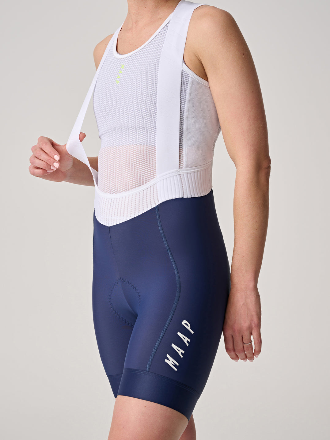 Women's Short Team Bib Evo - Navy/White