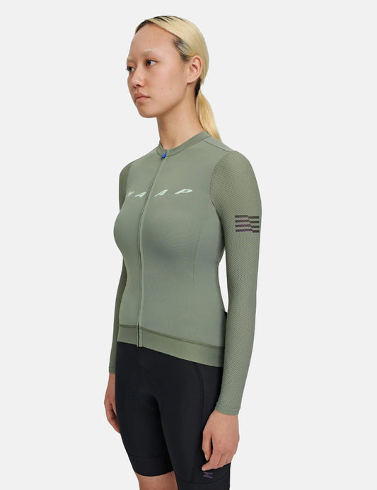 Women's Evade Pro Base Long Sleeve Jersey - Seagrass Green