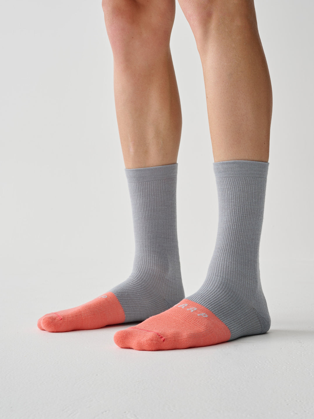 Division Merino Sock - Alloy/Tangelo