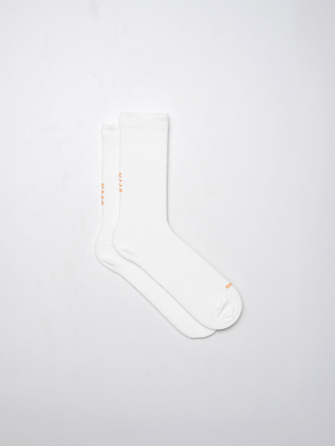 Team Sock - Long - WHITE/FADED FLUORO ORANGE