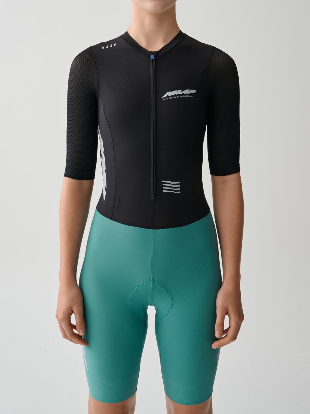 Women's Eclipse Pro Race Suit - Black/Deep Lagoon