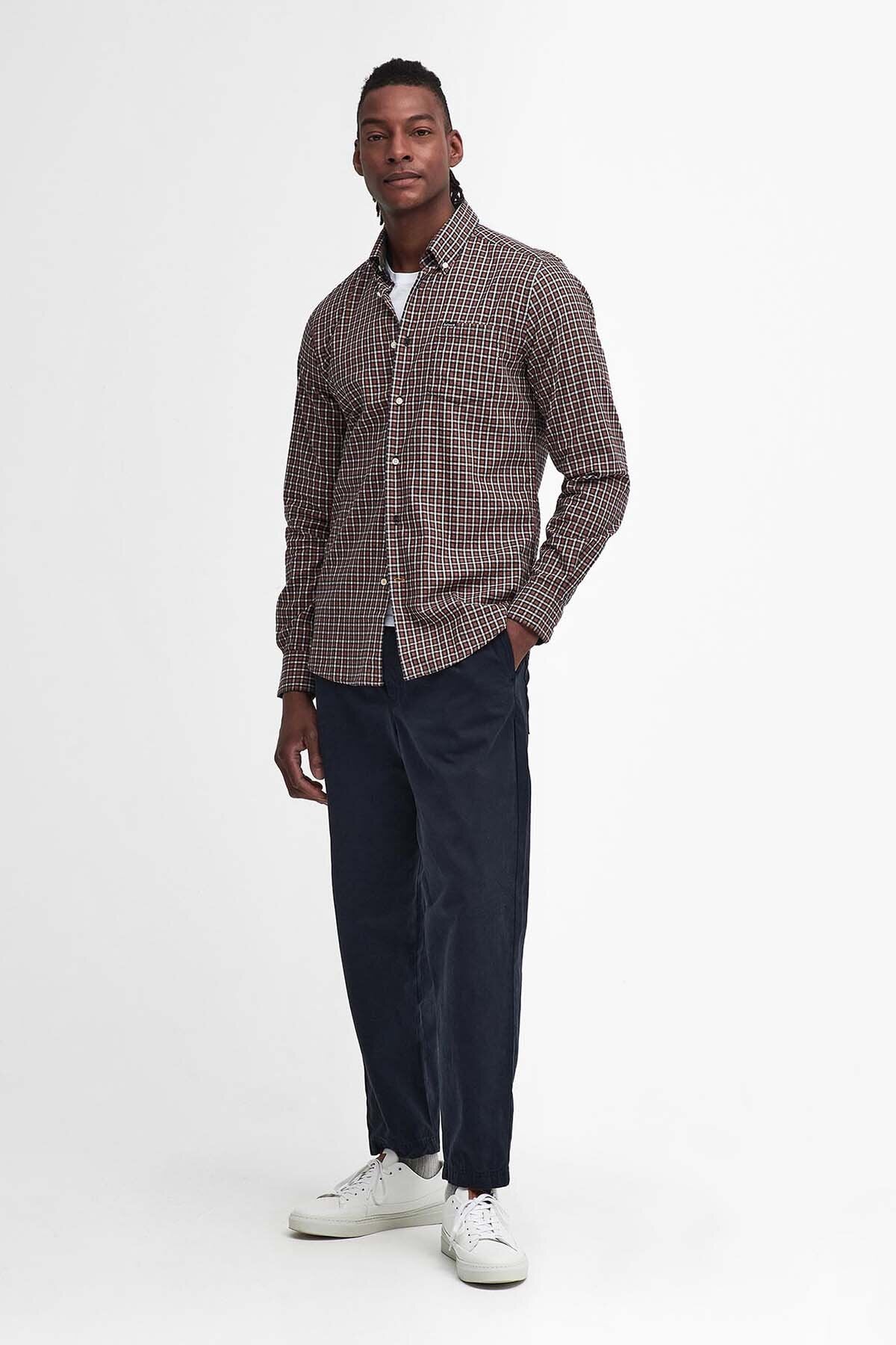 Padshaw Tailored Gingham Shirt - NAVY