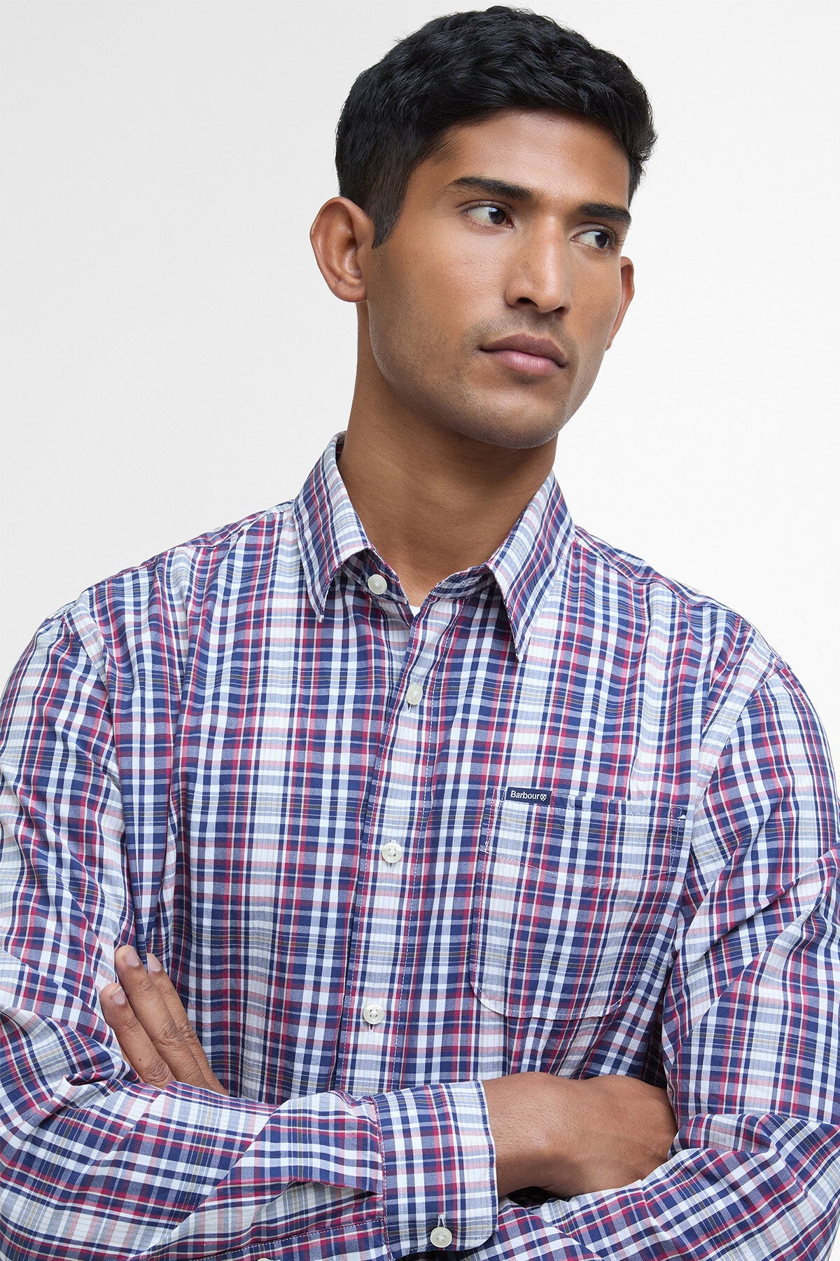 Linford Comfort Tailored Long-Sleeved Shirt - NAVY