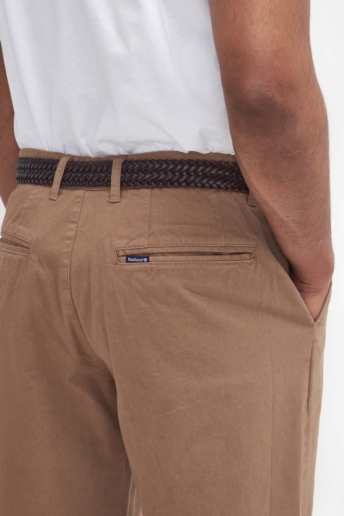 Washed Stretch Tailored Trousers - STONE