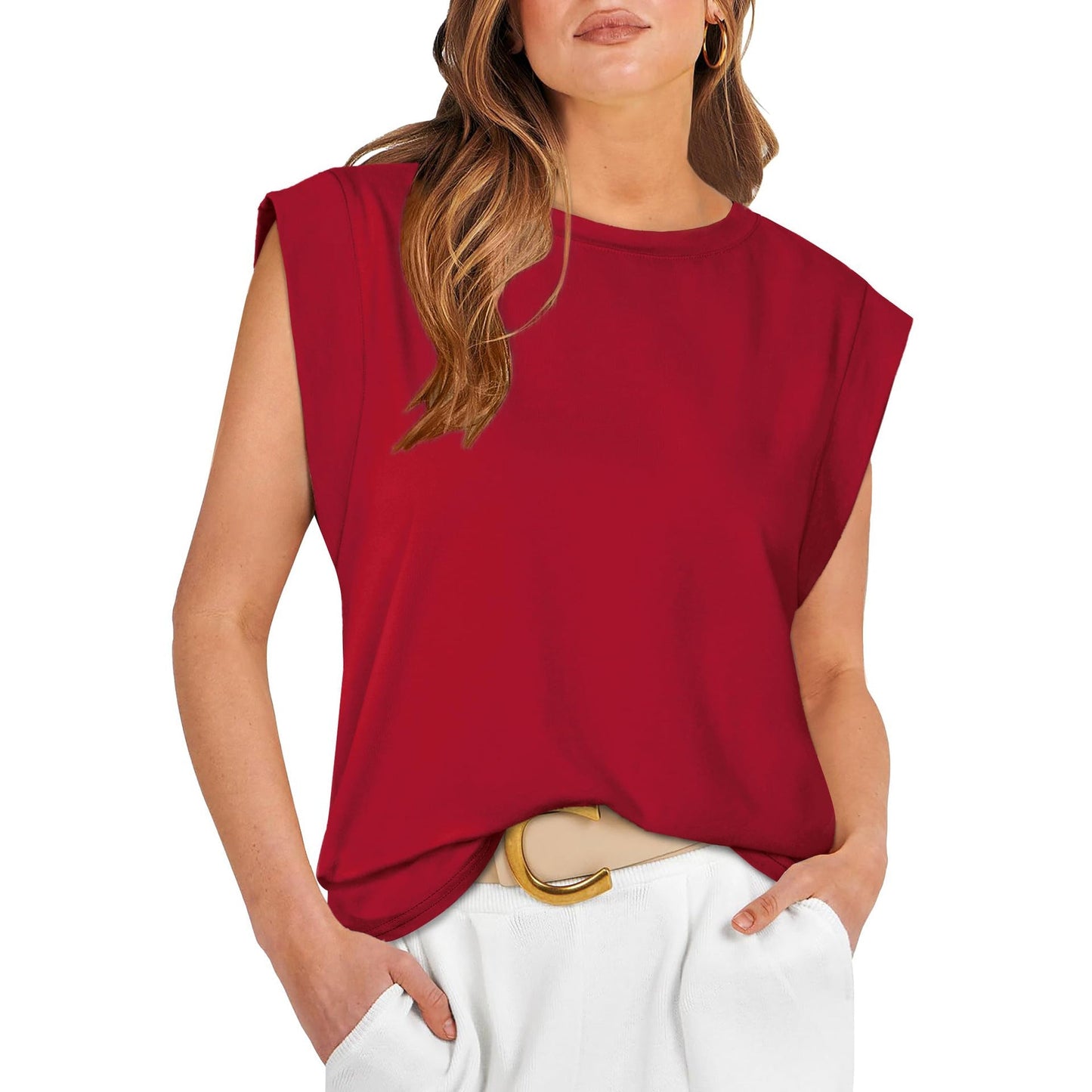 Gilet T-shirt décontracté basique pour femme (3 achetés, livraison offerte)