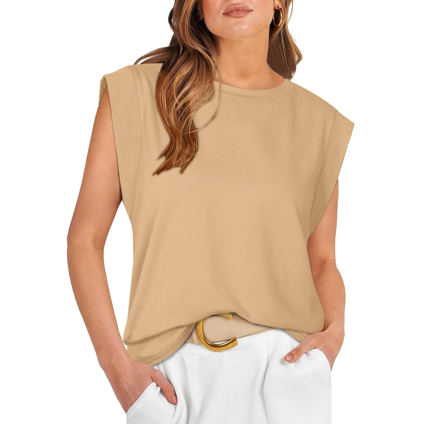 Gilet T-shirt décontracté basique pour femme (3 achetés, livraison offerte)
