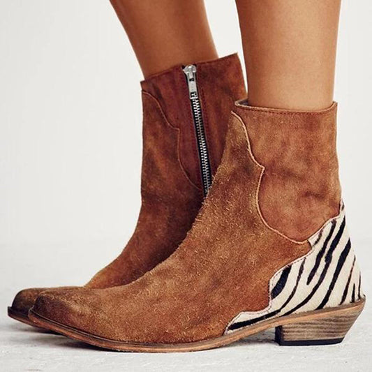 Escarpins rétro en cuir à talon moyen pour femme