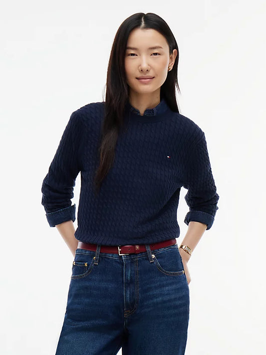 Cable Knit Crew Neck Jumper