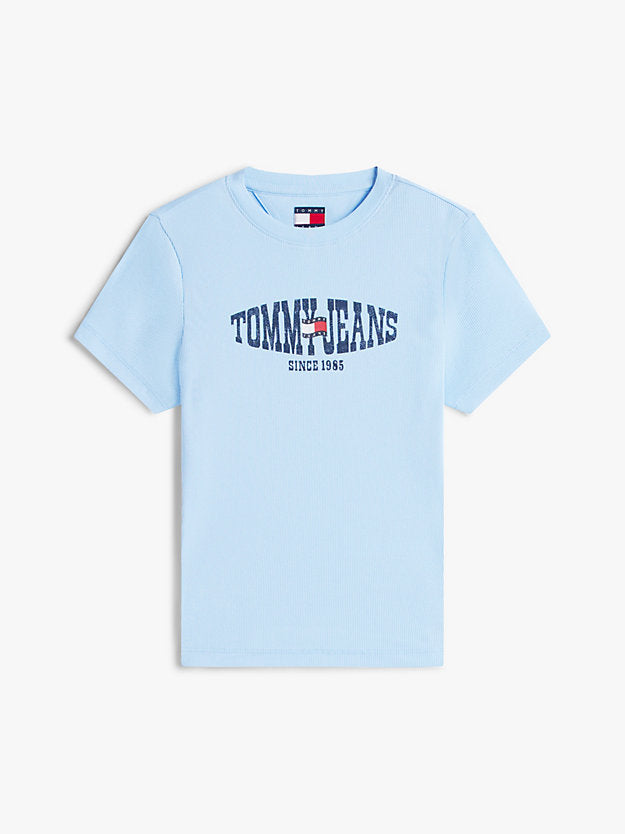 Wavy Flag Ribbed Slim T-Shirt