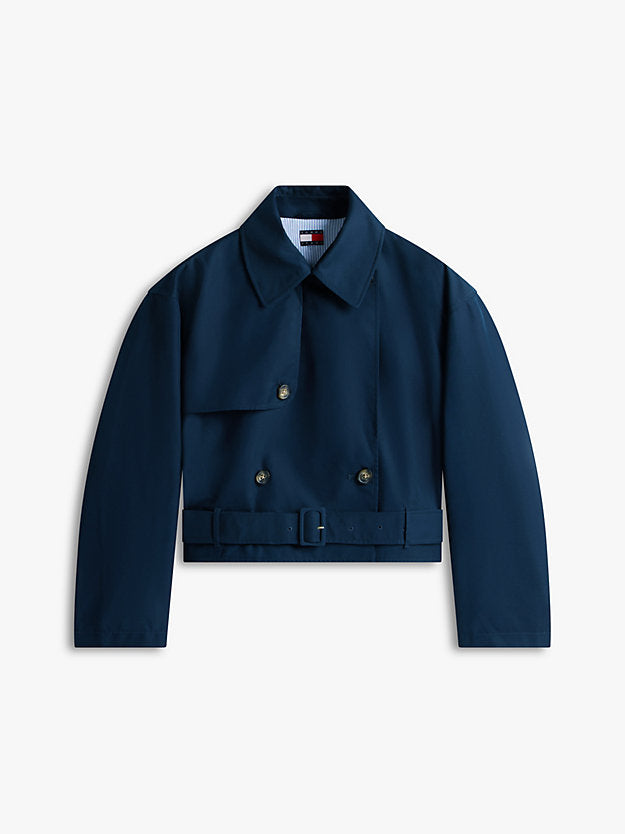 Water Repellent Relaxed Short Trench Coat