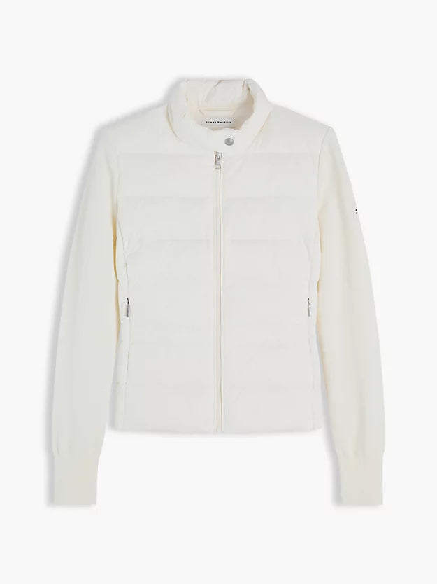 Mixed Texture Slim Lightweight Down Jacket