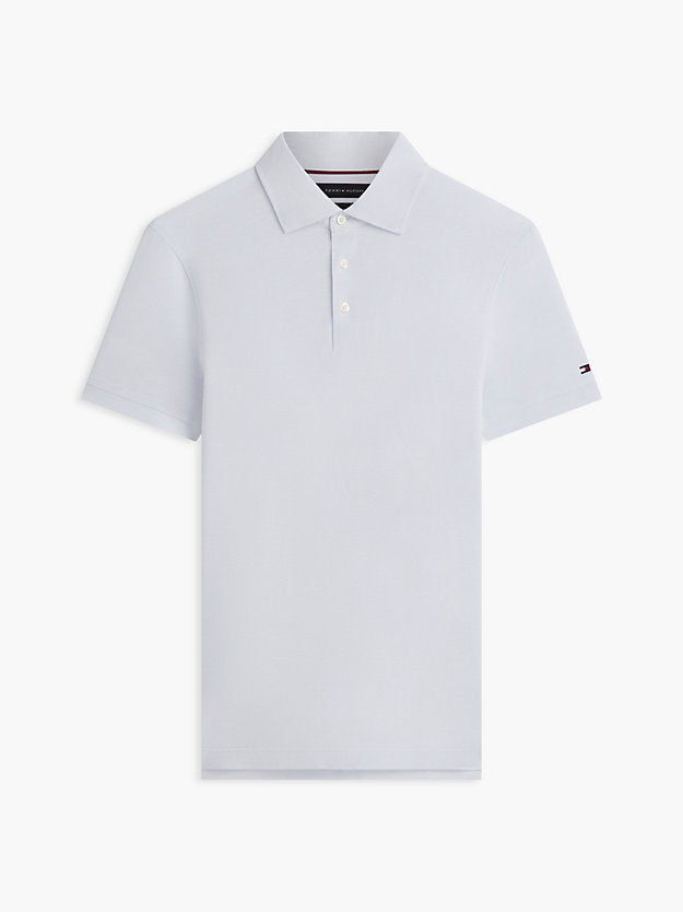 New York Label Slim Fit Wide-Spread Polo Shirt