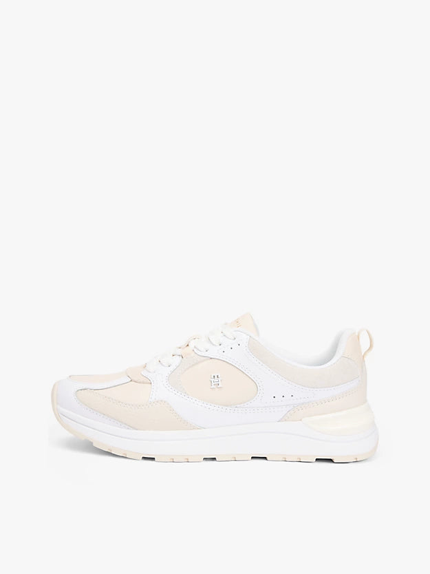 Monogram Leather Mixed Texture Trainers