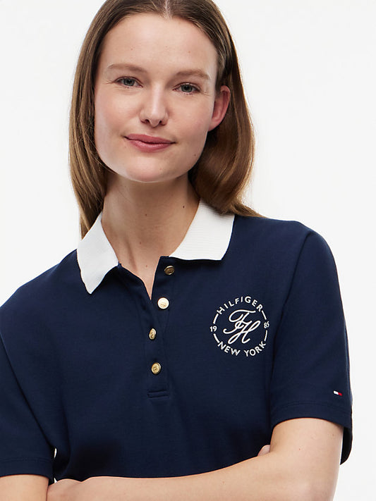 Regular Fit Gold-Tone Button Polo Shirt
