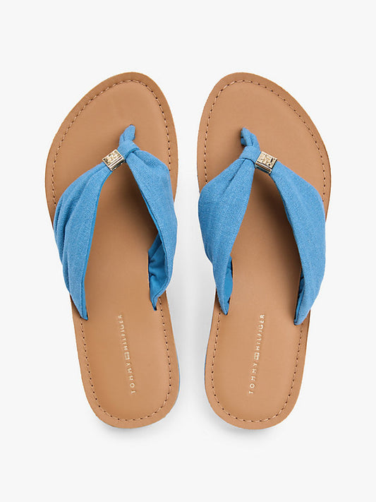Monogram Plaque Hemp Flip-Flops