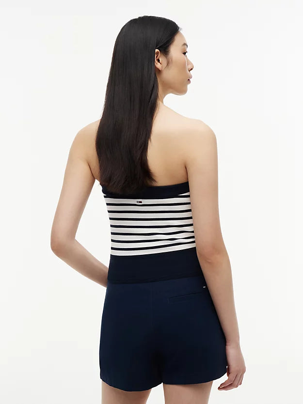 Gold-Tone Button Knit Extra Slim Bandeau