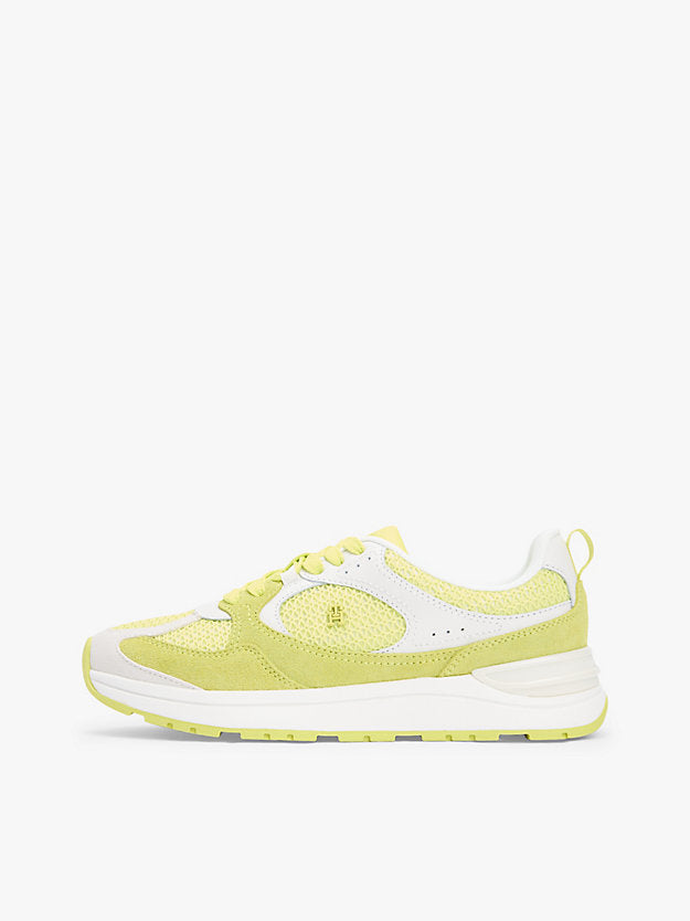 Tonal Monogram Mixed Texture Trainers