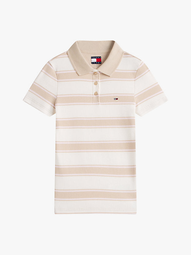 Slim Fit Ribbed Polo Shirt