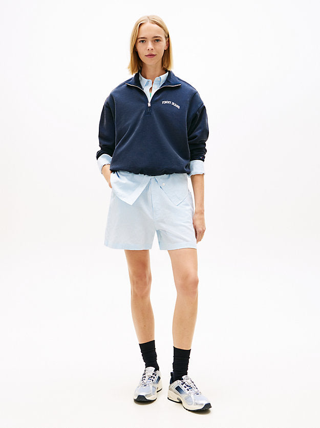 Linen Blend Five-Pocket Shorts
