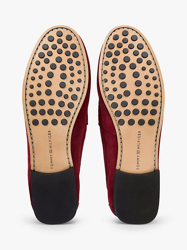 Suede Chain Penny Loafers