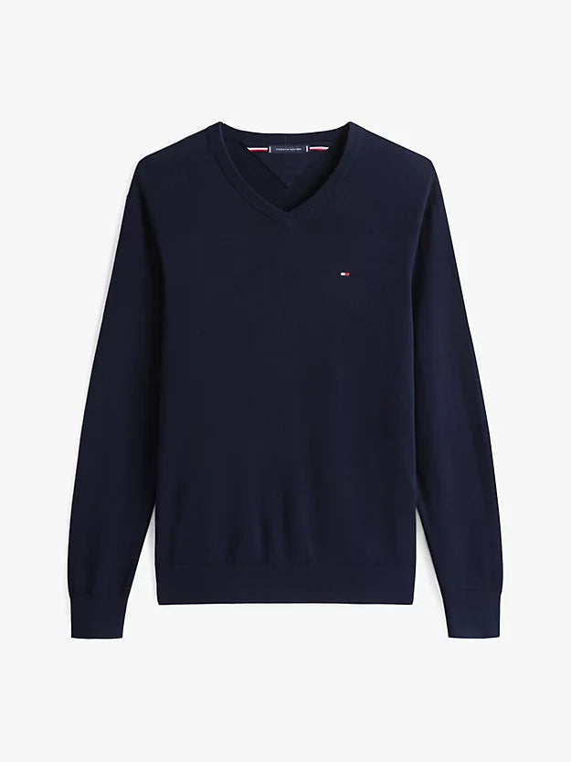 Flag Embroidery V-Neck Jumper