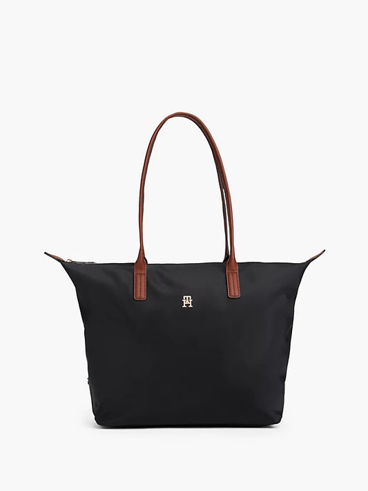 Monogram Contrast Handle Tote Bag